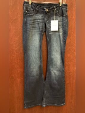 KanCan Women’s Maternity Dark Wash  Flare Jeans - KanCan